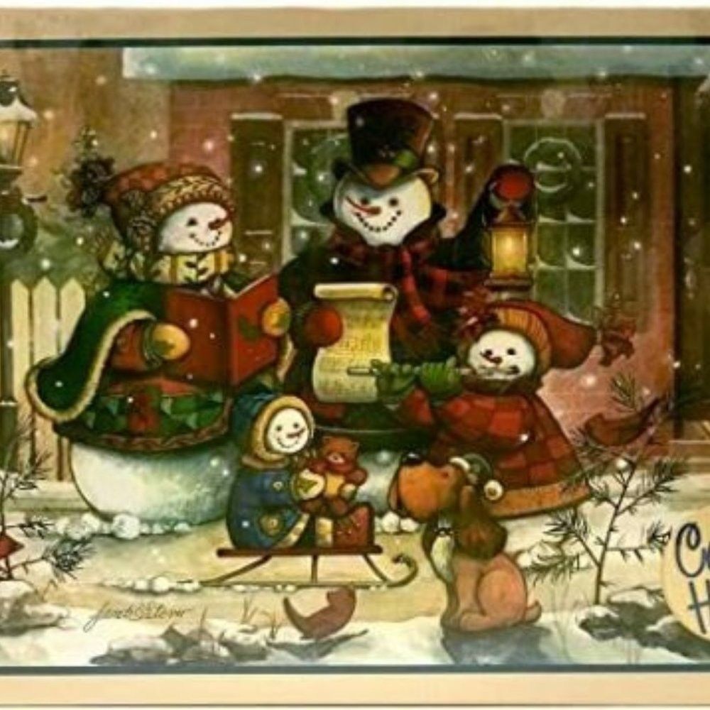 COBBLE HILL Snowman "Song for the Season" 500 Piece Jigsaw Puzzle sealed New